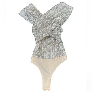 Skylar Rose off the shoulder sequin bodysuit. Never worn - size XS NWT